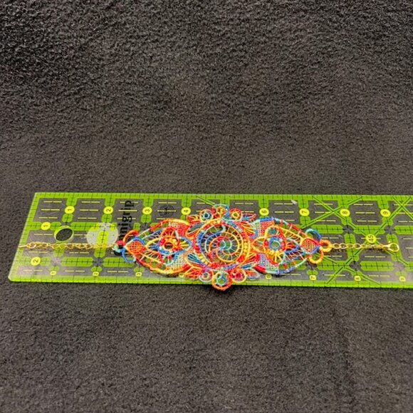 Homemade Multicolored Lace Bracelet - Picture 7 of 7